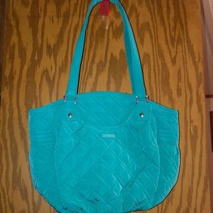 Vera Bradley solid teal quilted bag NWOT